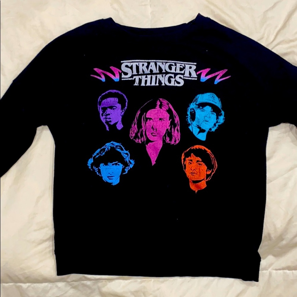 Stranger things along sleeve shirt